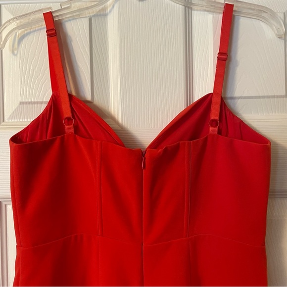 NEW Sergio Hudson Bustier Midi Dress Red small - Picture 4 of 6